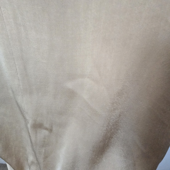 Fame and Partners X Free People Women's Tan Satin Longline Oversized Open Blazer - Picture 9 of 9